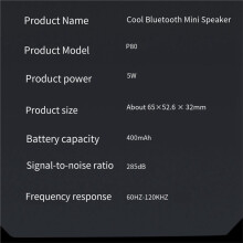 Speaker Outdoor Mecha Style Portable Hifi Sound Music Box Wireles Music Player with TF Card Slot A