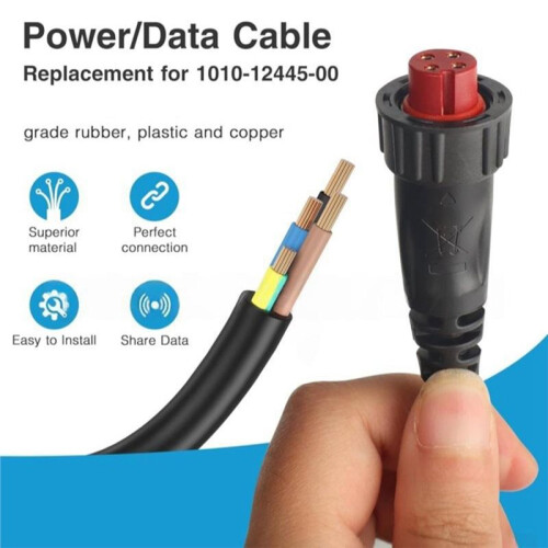 6-Foot 4-Pin Threaded Cable 010-12445-00 Power Data Cable for  EchoMAP Chirp//UHD GPSMAP Panoptix 72cv 72dv