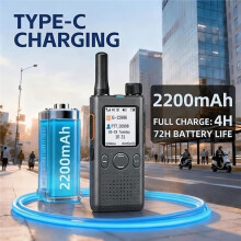 AT1 Ulepszony Radiotelefon POC 5G, Nielimitowany Zasięg Krajowy Interkom, 2200mAh Dwukierunkowy Radiotelefon do Wędrówek i Biwakowania w Kolorze