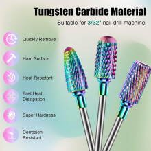 13PCS Nail Drill Bits Set, 3/32" Drill Bits Nail Tech,Cuticle Remover Bits for Acrylic Gel Dip Powder Nail Manicure