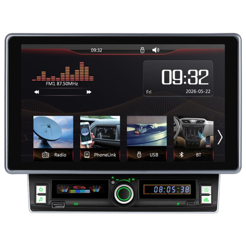 Radio Multimediale per Auto Universale 2 Din 10,1" Lettore MP5 Stereo  con CarPlay e per Android Auto Wireless