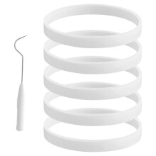 5Pcs Rubber Gaskets Replacement for Nutri Blender, 3.94in White Seal for Auto-IQ Pro Extractor Blade BL450