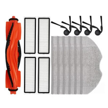 15pcs Compatible with Robot Vacuum S40 / OV81 Parts Main Brush Side Brush Mop Cloth HEPA Filter Replacement Spare Accessories
