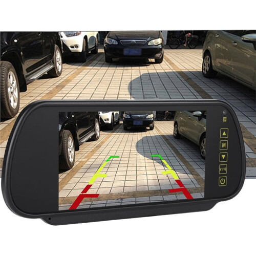 Monitor de Espelho Retrovisor de 7 Polegadas com Display LCD para Câmera de Ré, Tela de Assistência para Estacionamento 2