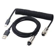 Teclado Mecânico Cabo Enrolado USB Tipo C Teclado Mecânico Aviador Conector de Computador de Mesa Cabo de Aviação