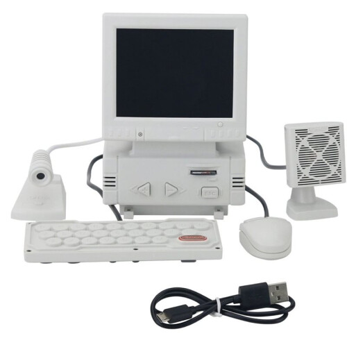 DIY Retro  Computer-Design Game Console Support AV Input HD 3.5-Inch LCD Screen with 8G Memory Card