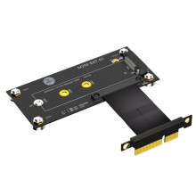 M.2 NGFF NVME M-Key SSD to PCI- E 4X Extension Cable with Magnetic Pad ( Length: 10cm)