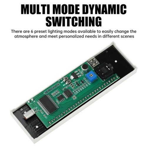 New Multi-Mode Voice Control Music Spectrum LED Pickup Rhythm Analyzer Light Display Audio Level Indicator VU Meter B