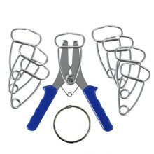Kit de Abrazaderas de Resorte para Inglete para Trabajar la Madera con Anillo de Almacenamiento para DIY en Carpintería, Molduras de Madera, Moldes,