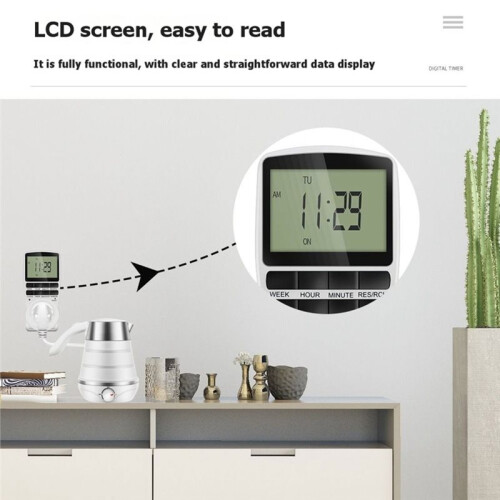 Electronic Digital Timer  Socket Kitchen Timer Outlet Programmable Shutter Power-Off Timing Socket Control AU Plug 2
