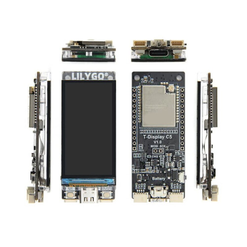 LILYGO Placa de Desenvolvimento T-Display C5 ESP32-C5 WiFi 6 2.4 5 GHz Tela Touchscreen LCD IPS ST7789 de 1.9 Polegadas 2