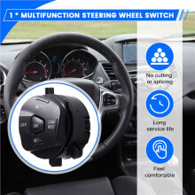Interruttore Multifunzionale del Volante Lato Destro con Luce Blu per Fiesta MK7 Ecosport 2013 Pulsanti di Controllo Della Velocità