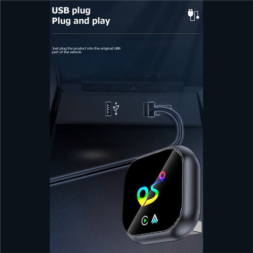 2in1 Wireless Carplay Android AUTO Adapter AI Box Location Finder Function Bluetooth5.0+WiFi Wired to Wireless Carplay B 2