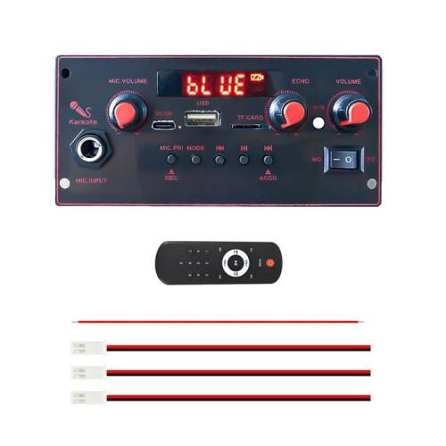 2x10W  Audio Decoder Board 3.7V-5V USB TF FM AUX Car Audio Player Support MP3/WMA/FLAC Large Remote Control