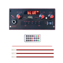 2x10W Audio Decoder Board 3.7V-5V USB TF FM AUX Car Audio Player Support MP3/WMA/FLAC Small Remote Control