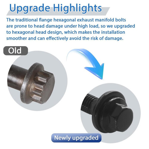 3/8" Header Bolt Kits for  Gen III/LS Series with 4.8, 5.3,5.7 6.0, 6.2,7.0 L 134-1202 2