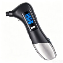 Car Tire Pressure Gauge with Window Breaker, Flashlight, and Seatbelt Cutter-Emergency Escape Tool, Safety Device
