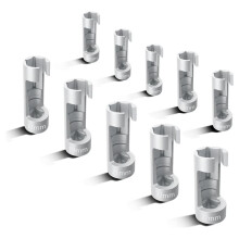 10PCS 10-27mm 1/2 & 3/8" Drive Injector Fuel Socket Wrench Set, Flare Nut Socket for Fastener Bent Pipes