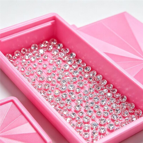 Diamond Painting Tool Set, Multi-Function Flip Drill Tray with Sorting Grooves, Storage Lid