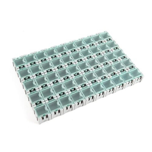 50Pcs/Set SMD SMT Electronic Component Container  Storage Boxes Kit Desk Organizer