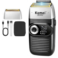 Kemei -2026 -2027 2 in 1 Rechargeable Electric Shaver LCD Reciprocating for Men USB Charging Beard Trimmer