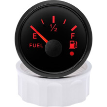 52mm Kraftstoffstandanzeige Indikator Meter E-F Zeiger Digit Gar Kraftstoffmeter 0-190ohm Rotes Hintergrundlicht +100MM Kraftstoffstandsensoren