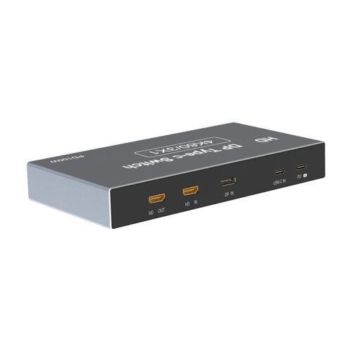 -Compatible/DP/TYPE C to -Compatible  4K 60Hz 3-Input 1-Output USB-C Display KVM Switcher