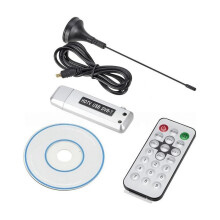 Digitale DVB T USB TV Tuner Dongle USB2.0 DVBT HDTV TV Tuner Ontvanger Dongle met Afstandsbediening IR Antenne