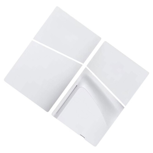 ABS Hard Case Faceplate Shockproof Side Plate Shell Faceplate Case Cover for PS 5 Slim Disc Edition Console White 1