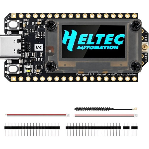 Placa de Desenvolvimento Heltec WiFi LoRa 32 V4-R8 ESP32-S3R8 SX1262 LoRa Node OLED de 0,96 Polegadas Compatível com Meshtastic e para LoRaWAN