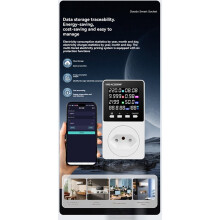 Tuya WIFI Socket Digitaler Wattmeter Stromverbrauch Leistungs Kwh Stromverbrauchsanalysator BR Stecker