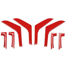 Car Interior Door Armrest Trim Cover ABS for MK6 2009-2013 Auto Modified Accessories Red Carbon Fiber