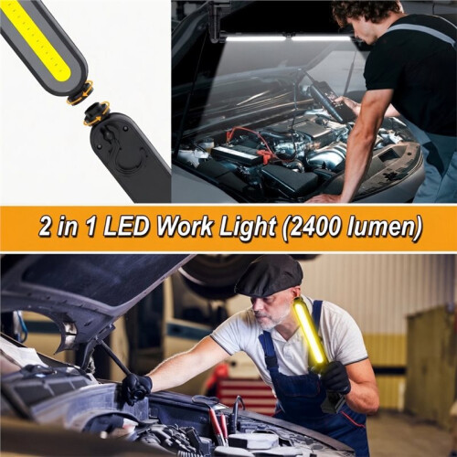 Rechargeable LED Work Light Set with Magnetic Base 3 Modes for Garage and Workshop 1