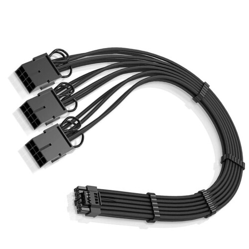PCI-E 5.0 Sleeved Extension Cable  Card Power Extension Cable Modular Braided Wire 2