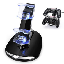 Fast Dual Charger Dock Station for 4Slim Controller LED Charging Stand Holder Cradle for Gamepad Accessories