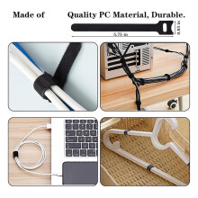 163PCS Cable Management Kit Silicone Cord Organizer Cable Clips Straps Cable Sleeve Wire Tidy Accessories