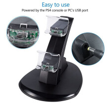 Station de Charge Double Rapide pour Manette pour 4Slim Support de Charge LED pour Accessoires de Manette