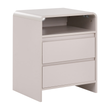 2 Drawer Bedside Table DORRIGO Light Beige