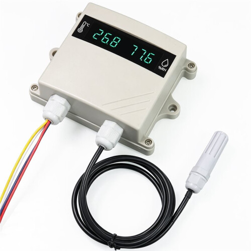 New Industrial RS485 Temperature Humidity Transmitter Modbus RTU Waterproof Probe Sensor with Display  8-60V 1