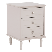 3 Drawer Bedside Table OBERON Beige