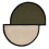 Beliani Rug SAKARO Dark Green ø 160 cm Wool 1
