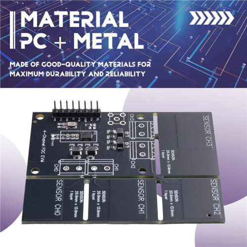 FDC2214 Module (with 4 Touch Points) Capacitive Sensor for Gesture Recognition, Paper Counting, Liquid Level Measurement 1
