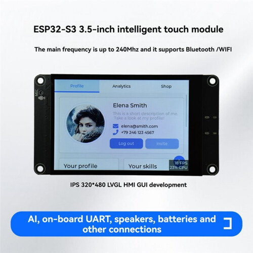ESP32-S3 Development Board 3.5inch Capacitive Touch Screen WiFi   Display for AI Projects 2