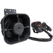 30W Motorcycle Speaker with Alarm Function 4 Tone and Microphone, for Motorbike Scooter Car, Waterproof Motorcycle Horn