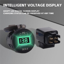 Motorcycle USB Socket Fast Charging for Versys 650 2023-2025 USB+USB-C Extended Adapter Accessories