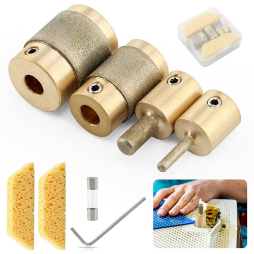 Diamond Grinder Bit  Tools Combination Set Brass Core Stained Glass Grinder Bits & Diamond Grinding Bit  Tools 1