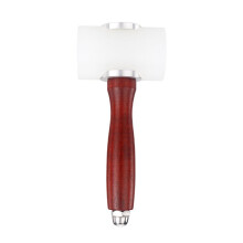 Leathercraft Mallet, Wooden Handle Leather Carving Hammer, Rubber Cowhide Working Tools for DIY Sewing T-Shape