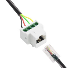 10 Stück RJ11 Cat3 Adapter RJ11 6P4C Buchse zu 4-Poligem Schraubverbinder für Telefon Jack mit Schraubklemme