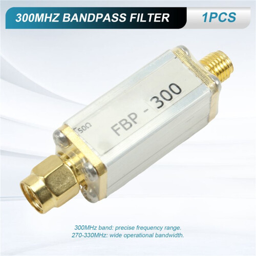 300MHz (270- 330MHz) Bandpass Filter, Ultra-Small Size, SMA Interface 1