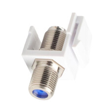 10 Stück Koaxial--Buchsen-Einsätze, F-Typ RG6-Kabelverlängerung, Buchse auf Buchse für Wanddosen und Patchpanels